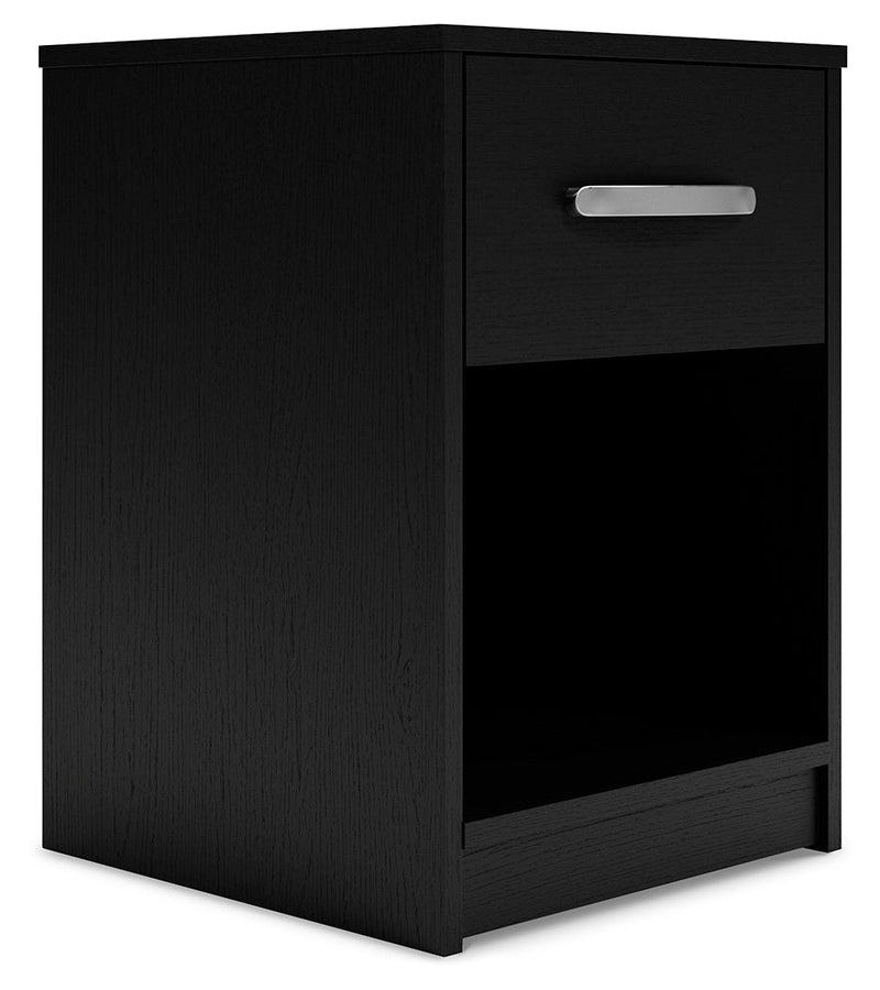 Finch Black Queen Panel Platform Bed with Dresser and Nightstand from Ashley - Luna Furniture