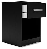 Finch Black Queen Panel Platform Bed with Dresser and Nightstand from Ashley - Luna Furniture