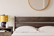 Calverson Mocha Queen Panel Platform Bed with Dresser and Nightstand from Ashley - Luna Furniture