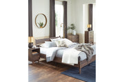 Calverson Mocha Full Panel Platform Bed from Ashley - Luna Furniture