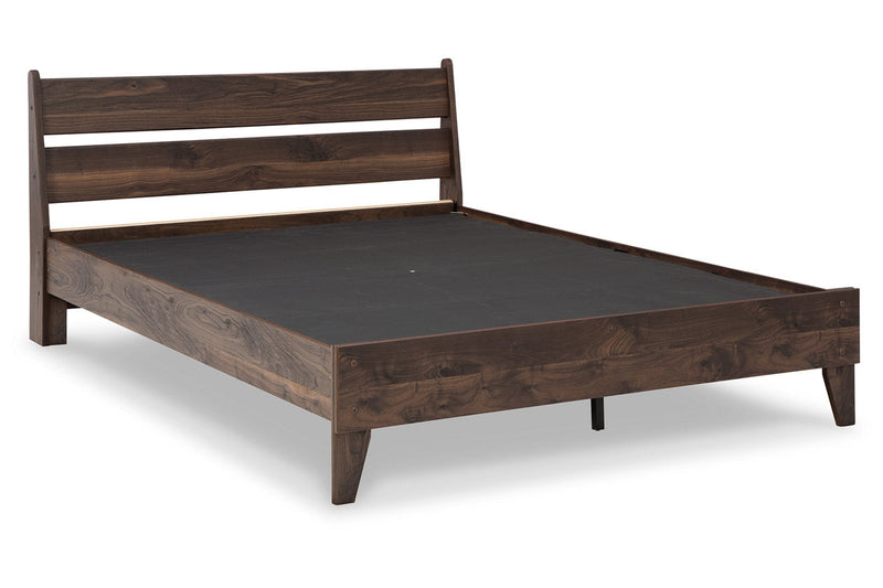 Calverson Mocha Full Panel Platform Bed from Ashley - Luna Furniture