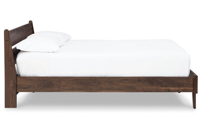 Calverson Mocha Full Panel Platform Bed from Ashley - Luna Furniture