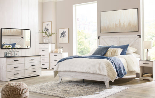 Shawburn Whitewash and Charcoal Gray Platform Bedroom Set from Ashley - Luna Furniture