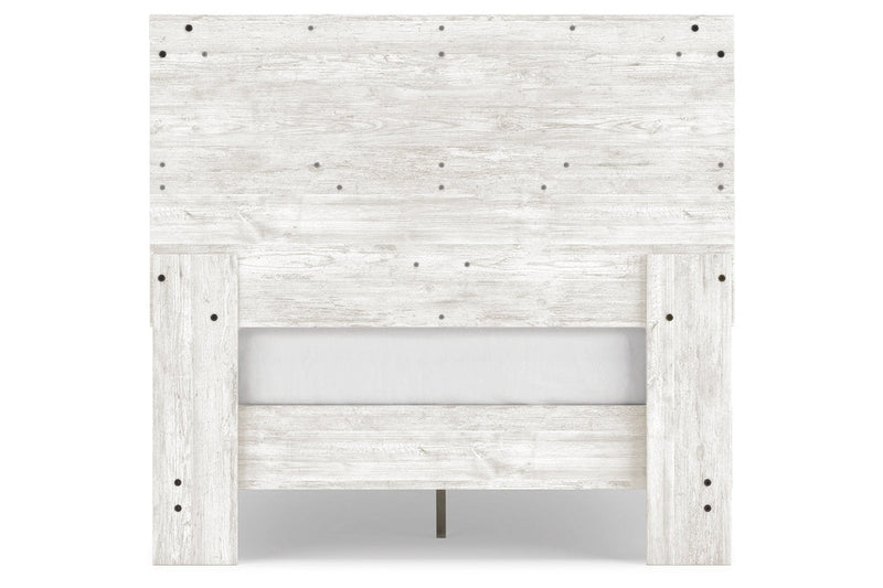 Shawburn White/Dark Charcoal Gray Full Crossbuck Panel Platform Bed from Ashley - Luna Furniture
