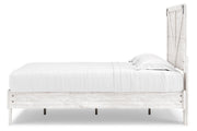 Shawburn White/Dark Charcoal Gray Full Crossbuck Panel Platform Bed from Ashley - Luna Furniture