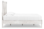 Shawburn White/Dark Charcoal Gray Full Crossbuck Panel Platform Bed from Ashley - Luna Furniture