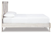 Shawburn White/Dark Charcoal Gray Queen Crossbuck Panel Platform Bed from Ashley - Luna Furniture