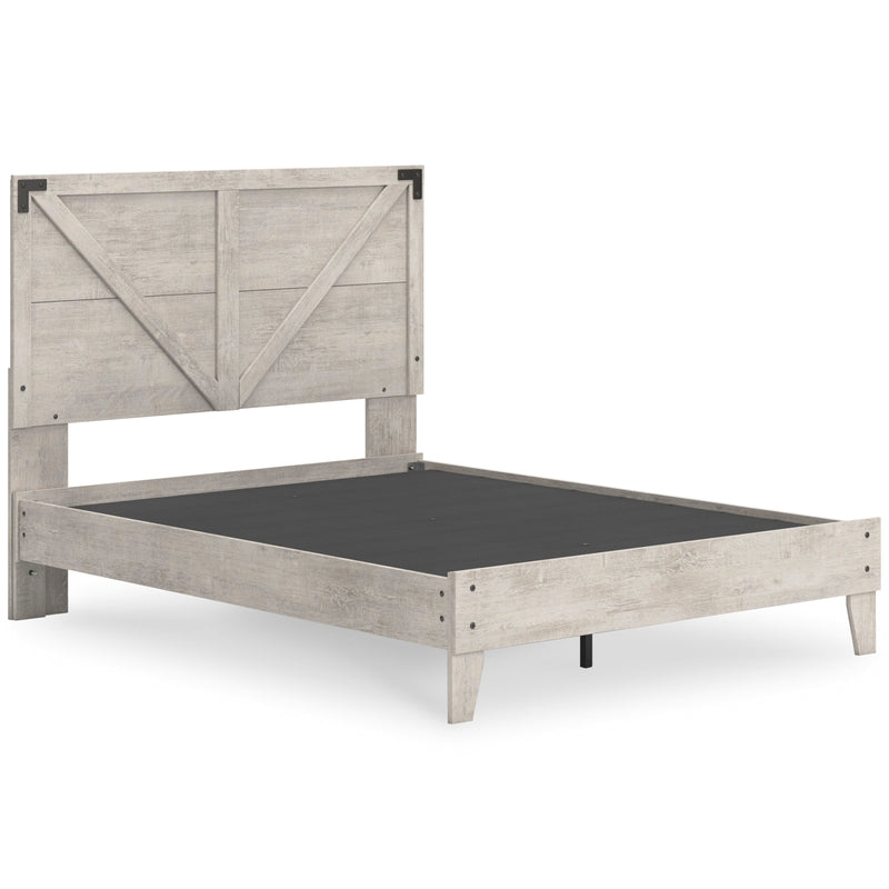 Shawburn Whitewash Queen Platform Bed from Ashley - Luna Furniture