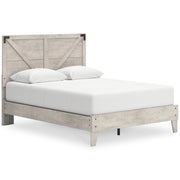 Shawburn Whitewash Queen Platform Bed from Ashley - Luna Furniture