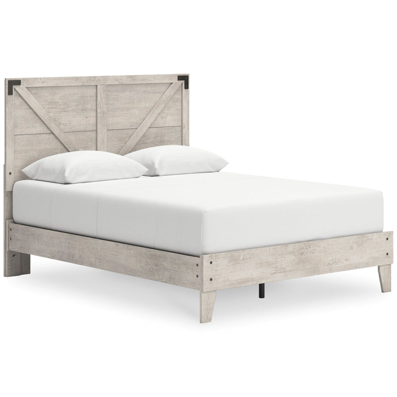 Shawburn Whitewash Queen Platform Bed from Ashley - Luna Furniture