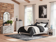 Shawburn Whitewash Queen Platform Bed from Ashley - Luna Furniture