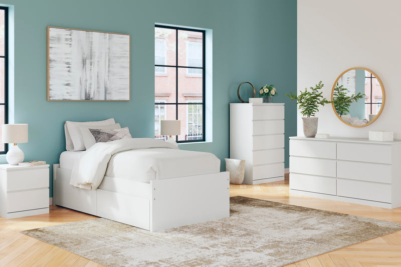 Onita White Youth One Side Storage Platform Bedroom Set from Ashley - Luna Furniture