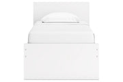 Onita White Twin Panel Platform Bed with 1 Side Storage -  Ashley - Luna Furniture