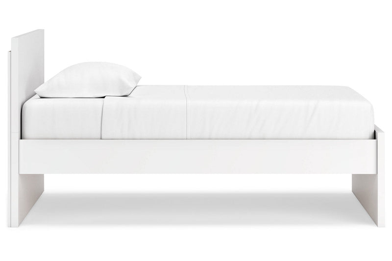Onita White Twin Panel Platform Bed -  Ashley - Luna Furniture