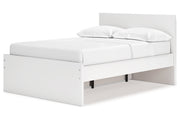 Onita White Full Panel Platform Bed with 1 Side Storage -  Ashley - Luna Furniture