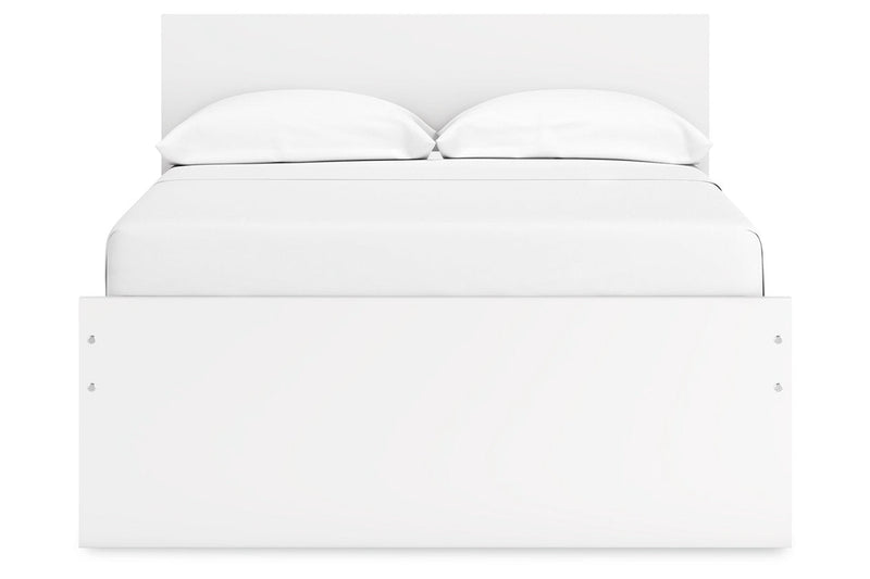Onita White Full Panel Platform Bed with 1 Side Storage -  Ashley - Luna Furniture
