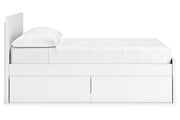Onita White Full Panel Platform Bed with 1 Side Storage from Ashley - Luna Furniture