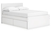 Onita White Full Panel Platform Bed with 2 Side Storage from Ashley - Luna Furniture
