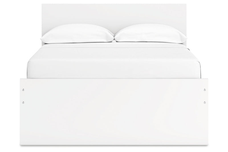 Onita White Full Panel Platform Bed with 2 Side Storage from Ashley - Luna Furniture