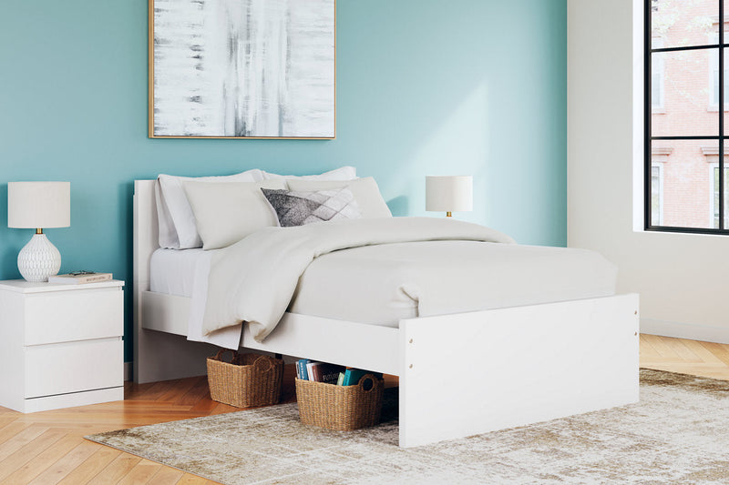 Onita White Full Panel Platform Bed -  Ashley - Luna Furniture