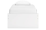 Onita White Twin Platform Bed with 1 Side Storage from Ashley - Luna Furniture