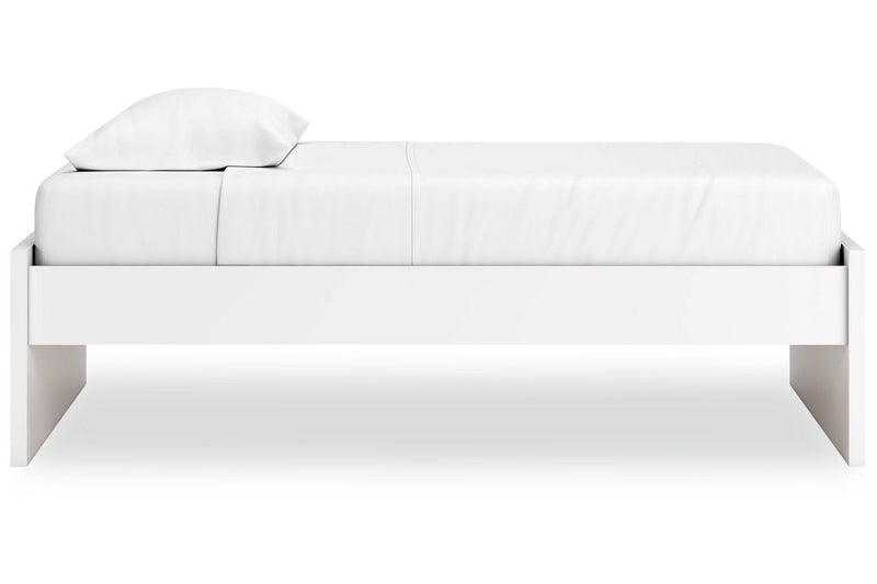 Onita White Twin Platform Bed from Ashley - Luna Furniture