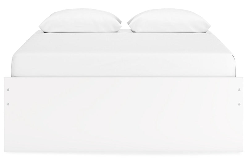 Onita White Queen Platform Bed with 2 Side Storage from Ashley - Luna Furniture
