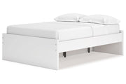 Onita White Full Platform Bed with 1 Side Storage from Ashley - Luna Furniture