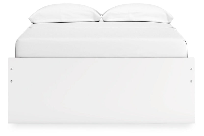 Onita White Full Platform Bed with 1 Side Storage -  Ashley - Luna Furniture