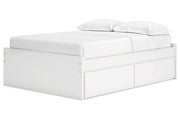 Onita White Full Platform Bed with 2 Side Storage -  Ashley - Luna Furniture