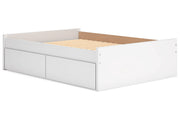 Onita White Full Platform Bed with 2 Side Storage -  Ashley - Luna Furniture