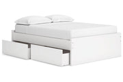 Onita White Full Platform Bed with 2 Side Storage -  Ashley - Luna Furniture