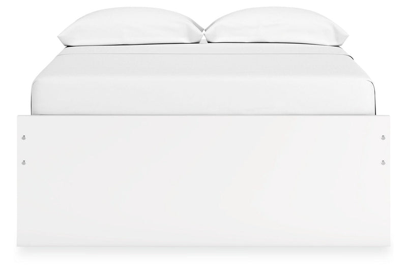 Onita White Full Platform Bed with 2 Side Storage -  Ashley - Luna Furniture