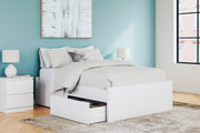 Onita White Full Platform Bed with 2 Side Storage -  Ashley - Luna Furniture