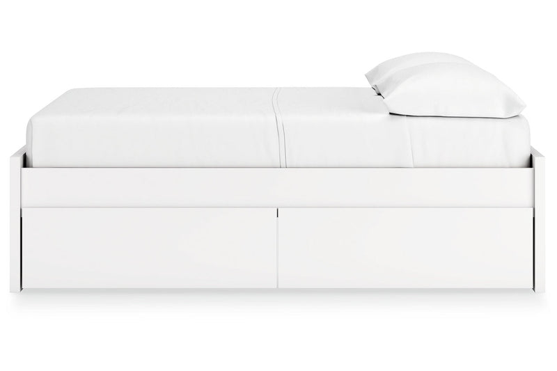 Onita White Full Platform Bed with 2 Side Storage -  Ashley - Luna Furniture