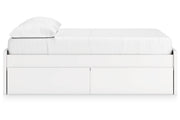 Onita White Full Platform Bed with 2 Side Storage -  Ashley - Luna Furniture