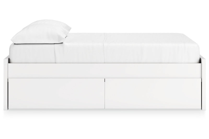 Onita White Full Platform Bed with 2 Side Storage -  Ashley - Luna Furniture