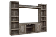 Wynnlow Gray 4-Piece Entertainment Center -  Ashley - Luna Furniture