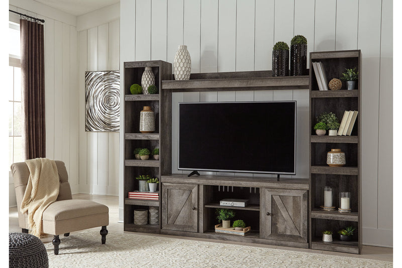 Wynnlow Gray 4-Piece Entertainment Center -  Ashley - Luna Furniture