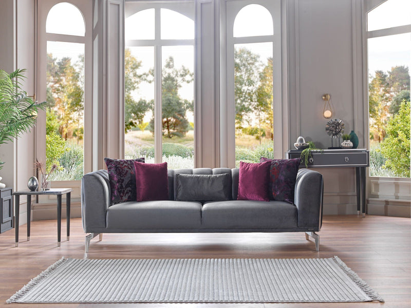 Gravita Deren Anthracite 3-Seat Sleeper Sofa from Bellona - Luna Furniture