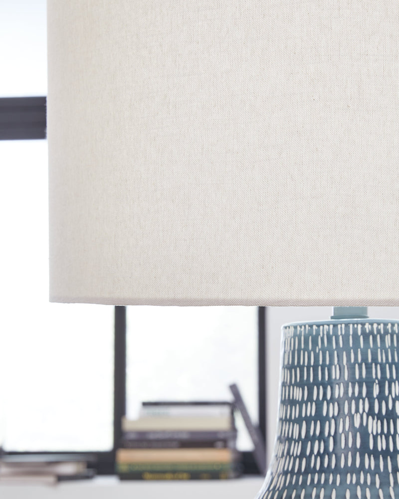 Schylarmont Antique Gray/White 2-Piece Table Lamp Set from Ashley - Luna Furniture