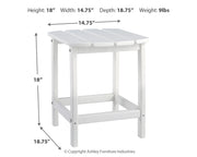 Sundown Treasure White Adirondack Chair with End Table from Ashley - Luna Furniture