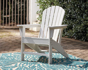 Sundown Treasure White Adirondack Chair with End Table from Ashley - Luna Furniture