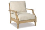 Clare View Beige Outdoor Loveseat and 4 Lounge Chairs -  Ashley - Luna Furniture