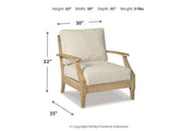 Clare View Beige Outdoor Sofa, Loveseat and Lounge Chair -  Ashley - Luna Furniture