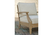 Clare View Beige Outdoor Loveseat and 4 Lounge Chairs -  Ashley - Luna Furniture