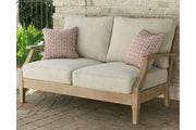 Clare View Beige Outdoor Sofa, Loveseat and Lounge Chair -  Ashley - Luna Furniture