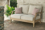 Clare View Beige Outdoor Loveseat and 4 Lounge Chairs -  Ashley - Luna Furniture