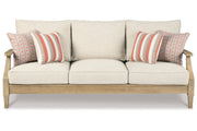 Clare View Beige Outdoor Sofa, Loveseat and Lounge Chair -  Ashley - Luna Furniture