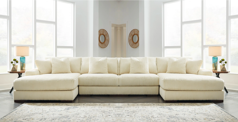 Lindyn Ivory 4-Piece Double Chaise Sectional from Ashley - Luna Furniture